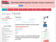 Tablet Screenshot of heemkundekringdevonder.nl